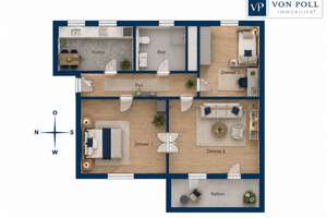 Wundervolle Altbau Wohnung - kürzlich saniert - Auf Anfrage – Die vollständige Adresse der Immobilie erhältst du vom Anbieter., 10713 Wilmersdorf, Berlin – Vorschaubild 7