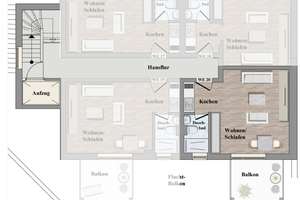 Erstbezug nach Sanierung: luxuriöse 1-Zimmer-Wohnung mit Einbauküche und Süd-Balkon in Düsseldorf – Erkrather Straße 85, 40233 Oberbilk, Düsseldorf – Vorschaubild 5