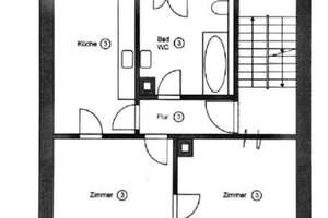 Zentrums- und parknahe 2-Zimmerwohnung mit Einbauküche – Calwer Straße 120, 75175 Au, Pforzheim – Vorschaubild 2