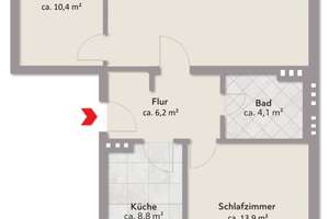Bremen-Hulsberg: Helle 3-Zimmer-Etagenwohnung mit Balkon in ruhiger Sackgasse – Die vollständige Adresse der Immobilie erhältst du vom Anbieter., 28205 Hulsberg, Bremen – Vorschaubild 14
