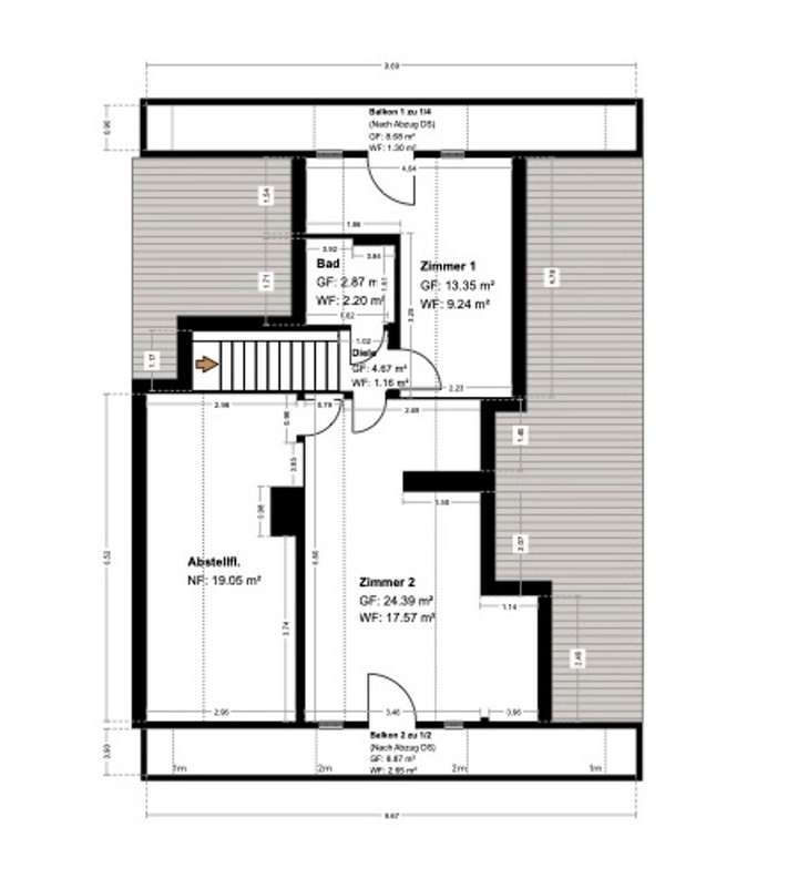 Grundriss Obergeschoss