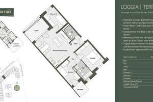 Darmstadt-Mitte Erstbezug: 4-Zimmer-Wohnung mit Garten, Loggia