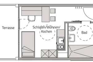 Stilvolle 1-Zimmer-Penthouse-Wohnung mit gehobener Innenausstattung mit EBK in Würzburg – Urlaubsstraße 2b, 97076 Grombühl, Würzburg – Vorschaubild 2
