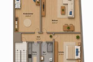 moderne 3-Zimmer Wohnung | 98qm frisch renoviert am Schillerpark – Ringstraße 40, 6844 Innerstädtischer Bereich Nord, Dessau-Roßlau – Vorschaubild 16