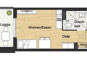 Hochwertige 1-Zimmer-Wohnung, 2.OG, Bj. 2021, EBK, Loggia, Keller in Bonn-Endenich – Sebastianstraße 148, 53115 Endenich, Bonn – Vorschaubild 10