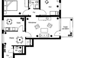 Nähe Universität, Hartenberg/Münchfeld,  3,5 Zimmer, Küche, Balkon, Bad und Gäste-WC – Am Gonsenheimer Spiess 0, 55122 Hartenberg-Münchfeld, Mainz – Vorschaubild 2