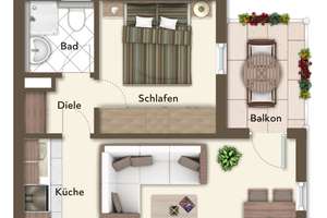 Derendorf: 2-Zimmer-Wohnung mit Balkon und Tiefgarage – ideal für Eigennutzer oder Investoren – Die vollständige Adresse der Immobilie erhältst du vom Anbieter., 40476 Derendorf, Düsseldorf – Vorschaubild 14