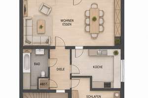 2-Zimmer-Wohnung in Köln-Lind für Singles – Die vollständige Adresse der Immobilie erhältst du vom Anbieter., 51147 Lind, Köln – Vorschaubild 8