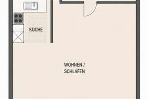 Helle 1-Zimmer Wohnung mit Balkon & Küche in Gievenbeck – Gescherweg 23, 48161 Gievenbeck, Münster – Vorschaubild 3