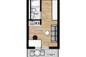 Studentenwohnung voll möbliert! Bonnerstraße 281 Kölner Süden  – Bonnerstraße 281, 50968 Bayenthal, Köln – Vorschaubild 2