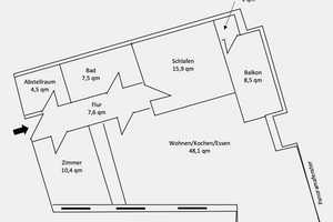 Möbliertes Penthouse - Über den Dächern mitten in Winterhude  – Barmbeker Str. 40a, 22303 Hamburg – Vorschaubild 8