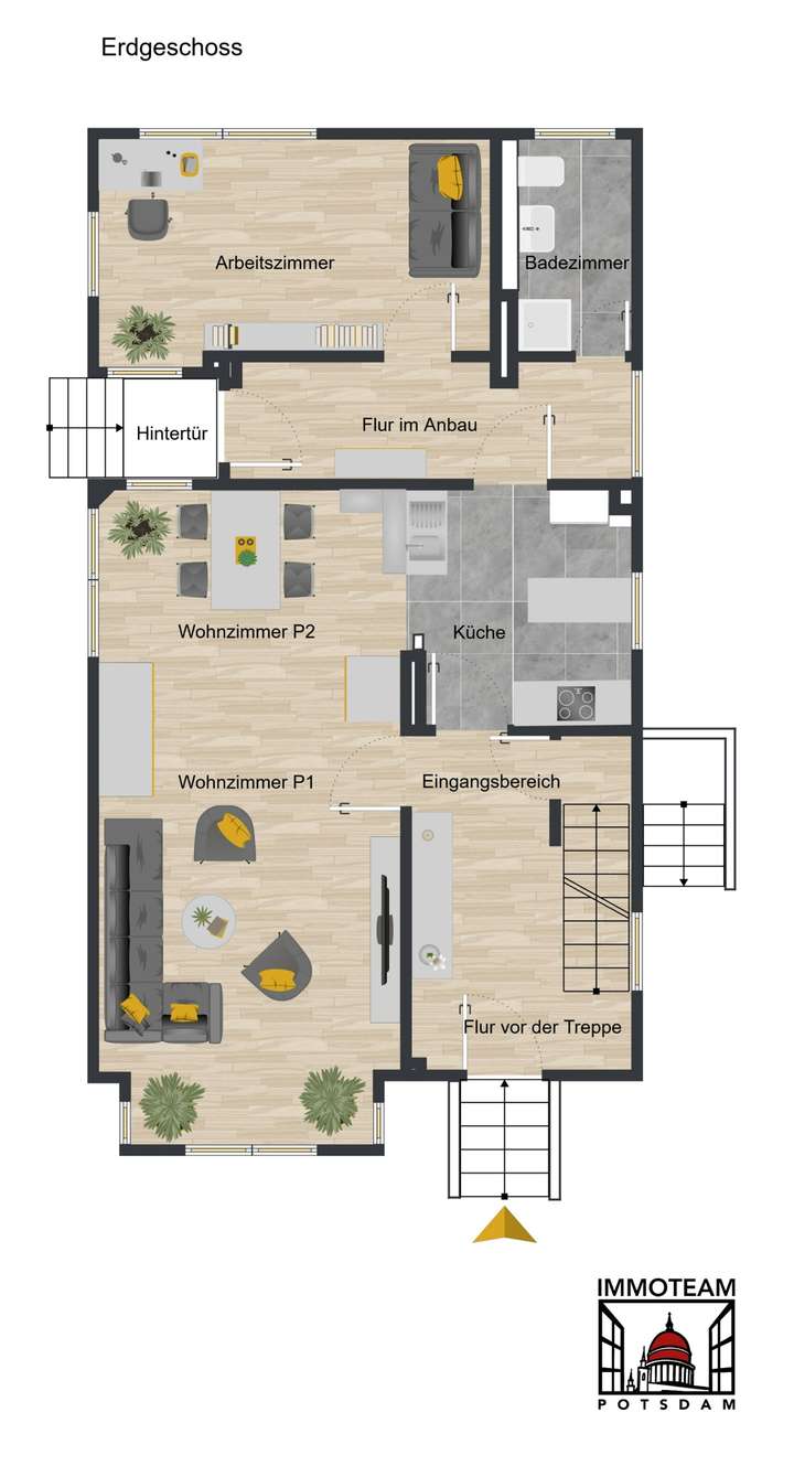 Erdgeschoss - Möbliert