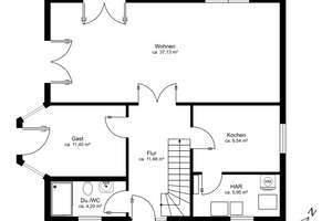 Zukunftssicher wohnen: A+ Energieeffizienz auf 650m² Grundstück nahe Berlin – Die vollständige Adresse der Immobilie erhältst du vom Anbieter., 15806 Zossen – Vorschaubild 12