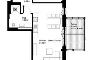 B&B Immobilien: Exklusives Wohnen mit Weitblick – 3-Zimmer-Neubauwohnung mit Balkon – Trier – Vorschaubild 3