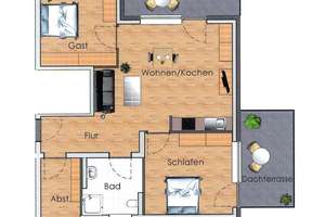 Moderne, großzügig geschnittene & barrierearme 3-Raum Wohnung m. 2 Dachterrassen in Oberhausen-City – Grenzstraße 145, 46045 Styrum, Oberhausen – Vorschaubild 17