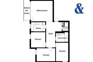 Ihr neues Zuhause in Lannesdorf: Modernisierte 4-Zimmer-Eigentumswohnung mit zwei neuen Bädern – Die vollständige Adresse der Immobilie erhältst du vom Anbieter., 53179 Lannesdorf, Bonn – Vorschaubild 1