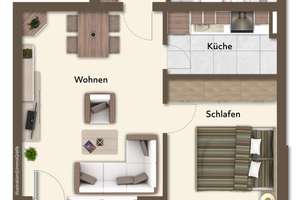Gemütliche 2-Zimmer-Wohnung mit Terrasse und TG-Stellplatz in Deggendorf
