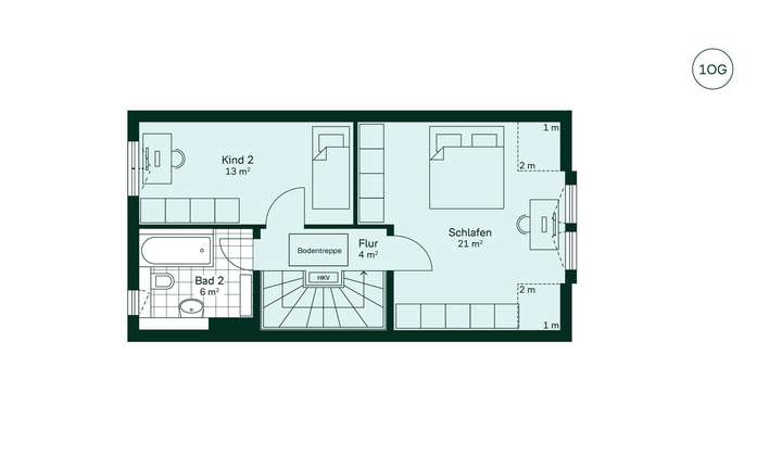 Grundriss OG Reihenhaus im ...