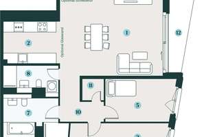 Hochwertige 4-Zimmer-Wohnung für modernes Wohnen in zentraler Lage – Schützenplatz 8, 1067 Wilsdruffer Vorstadt/Seevorstadt-West, Dresden – Vorschaubild 2