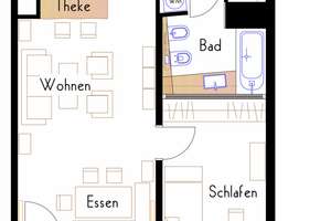 Frisch Sanierte ansprechende 2 Z-Wohnung mit großzügigen Balkon und Garage in Junkersdorf – Wiener Weg 14, 50858 Junkersdorf, Köln – Vorschaubild 4