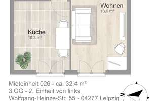 Klein und Mein! Inklusive KFZ-Stellplatz! – Wolfgang-Heinze-Str. 55, 4277 Connewitz, Leipzig – Vorschaubild 15