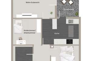 Hofheim-Diedenbergen - Gemütliche 3-Zimmer-Wohnung mit EBK und Dachterrasse ! – Turnerweg x, 65719 Hofheim am Taunus – Vorschaubild 13