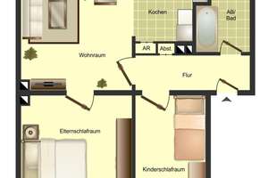 Helle 3-Zimmer-Etagenwohnung in Bocholt – 53 m² mit Parkettboden – Kölner Straße 5, 46397 Bocholt – Vorschaubild 2