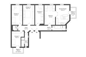 Altbau trifft Luxus – stilvoll kernsaniert – Die vollständige Adresse der Immobilie erhältst du vom Anbieter., 80636 Dom Pedro, München – Vorschaubild 3