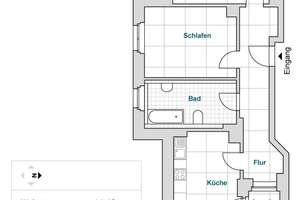 Großzügige 2 Zimmer Wohnung mit Wohnküche und Loggia – Hartmannsdorfer Str. 1, 4229 Kleinzschocher, Leipzig – Vorschaubild 8