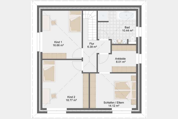 Grundriss Dachgeschoss (indivi