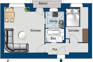 Ihr neues Zuhause – ruhig und grün gelegen mit Balkon! – Margueritenring 46, 12357 Rudow, Berlin – Vorschaubild 2