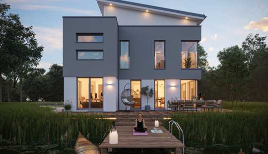 Bild von Größe neu gedacht: Nachhaltiger Luxus im Effizienzhaus-Standard.