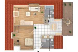 Traumhaft helle 3 Zi. Galerie-Wohnung, EBK, 11 qm SW Balkon, toller Blick über München.  – Waisenhausstraße 15, 80637 München – Vorschaubild 2