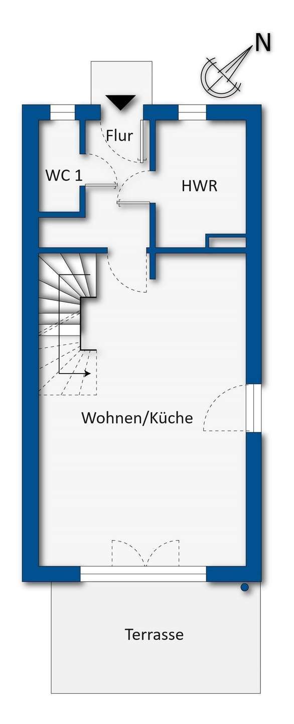 Grundrissskizze Erdgeschoss