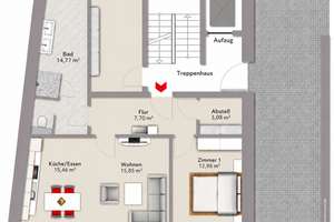 Erstbezug: Moderne 2-Zimmer-Wohnung im Erdgeschoss mit Loggia – Kaiser-Wilhelm-Straße 2, 75179 Nordstadt, Pforzheim – Vorschaubild 11