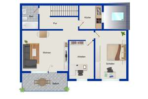 Wohnen wie im eigenen Haus - Großzügige 3,5 -Zimmer Maisonette Wohnung in Toplage von Darmstadt – Die vollständige Adresse der Immobilie erhältst du vom Anbieter., 64287 Darmstadt-Ost, Darmstadt – Vorschaubild 14