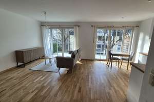 Helle und ruhige 1-Zimmer Wohnung mit großem Balkon, möbliert, neue EBK in top Lage Altbogenhausen
