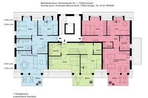 Neubauprojekt in Hochdorf, 4- Zi.-Maisonette-Whg., 1.+2.DG, Balkon, KfW55, Aufzug, Tiefgarage! – Die vollständige Adresse der Immobilie erhältst du vom Anbieter., 73269 Hochdorf – Vorschaubild 5