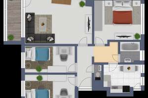 Sanierte 4-Raumwohnung mit Loggia ab sofort zu vermieten – Insterburger Str. 31, 24149 Neumühlen-Dietrichsdorf, Kiel – Vorschaubild 10