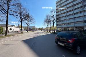 Helles 1-Zimmer-Apartment mit separater Küche und Loggia mit Weitblick – Die vollständige Adresse der Immobilie erhältst du vom Anbieter., 81476 Forstenried, München – Vorschaubild 5