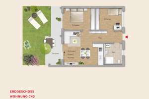 Vertriebsstart CURD :  kompakte 3 Zimmer - Wohnung mit Sonnenbalkon= 70 m² – Curd - Jürgens - Straße 8, 89231 Neu-Ulm – Vorschaubild 9