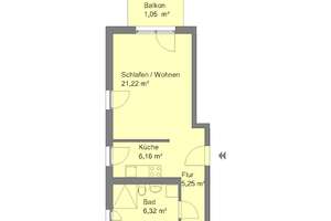 ERSTBEZUG! Helle 1-Zimmerwohnung im grünen Langwasser – Reinerzer Str. 66a, 90473 Langwasser Südost, Nürnberg – Vorschaubild 9
