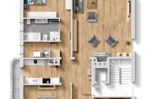 Vermietete Terrassen-Wohnung der Spitzenklasse in Düsseldorf Gallberg – Die vollständige Adresse der Immobilie erhältst du vom Anbieter., 40629 Ludenberg, Düsseldorf – Vorschaubild 5