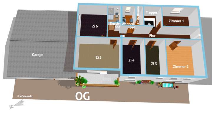 Grundriss OG 3D