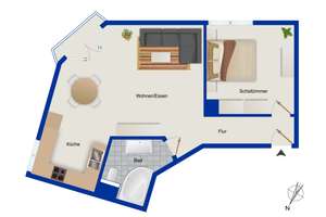 Wohnen mit Charakter: Designstarke 2-Zimmer-Wohnung in Unterbilk/Friedrichstadt – 40215 Friedrichstadt, Düsseldorf – Vorschaubild 12