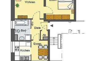 Idyllisch gelegene, helle 2-Zimmer-Wohnung wartet auf SIE! – Theodor-Heuss-Ring 52, 51377 Steinbüchel, Leverkusen – Vorschaubild 2