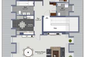 Lichtdurchflutete Dachgeschosswohnung in ruhiger Lage mit großer Fensterfront & Dachterrasse – Die vollständige Adresse der Immobilie erhältst du vom Anbieter., 81247 Obermenzing, München – Vorschaubild 13