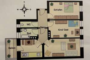 Helle 3-Zimmer Wohnung mit Balkon in München-Neuhausen – Die vollständige Adresse der Immobilie erhältst du vom Anbieter., 80634 Dom Pedro, München – Vorschaubild 5