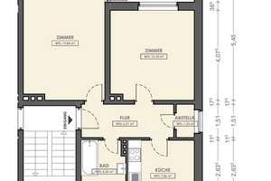 Schöne 2-Zimmer-Whg mit Balkon und EBK – Pfarrstraße 34, 30459 Ricklingen (Ortsteil), Hannover – Vorschaubild 7