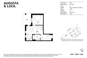 Stilvolle 2-Zimmer Wohnung mit großzügiger Terrasse und EBK – Kurt-Viermetz-Straße 6, 86150 Bahnhofs-, Bismarckviertel, Augsburg – Vorschaubild 11